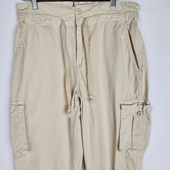 Blanknyc Beige Cargo Pants Size 27 100% Cotton Tapered Leg - Picture 2 of 10
